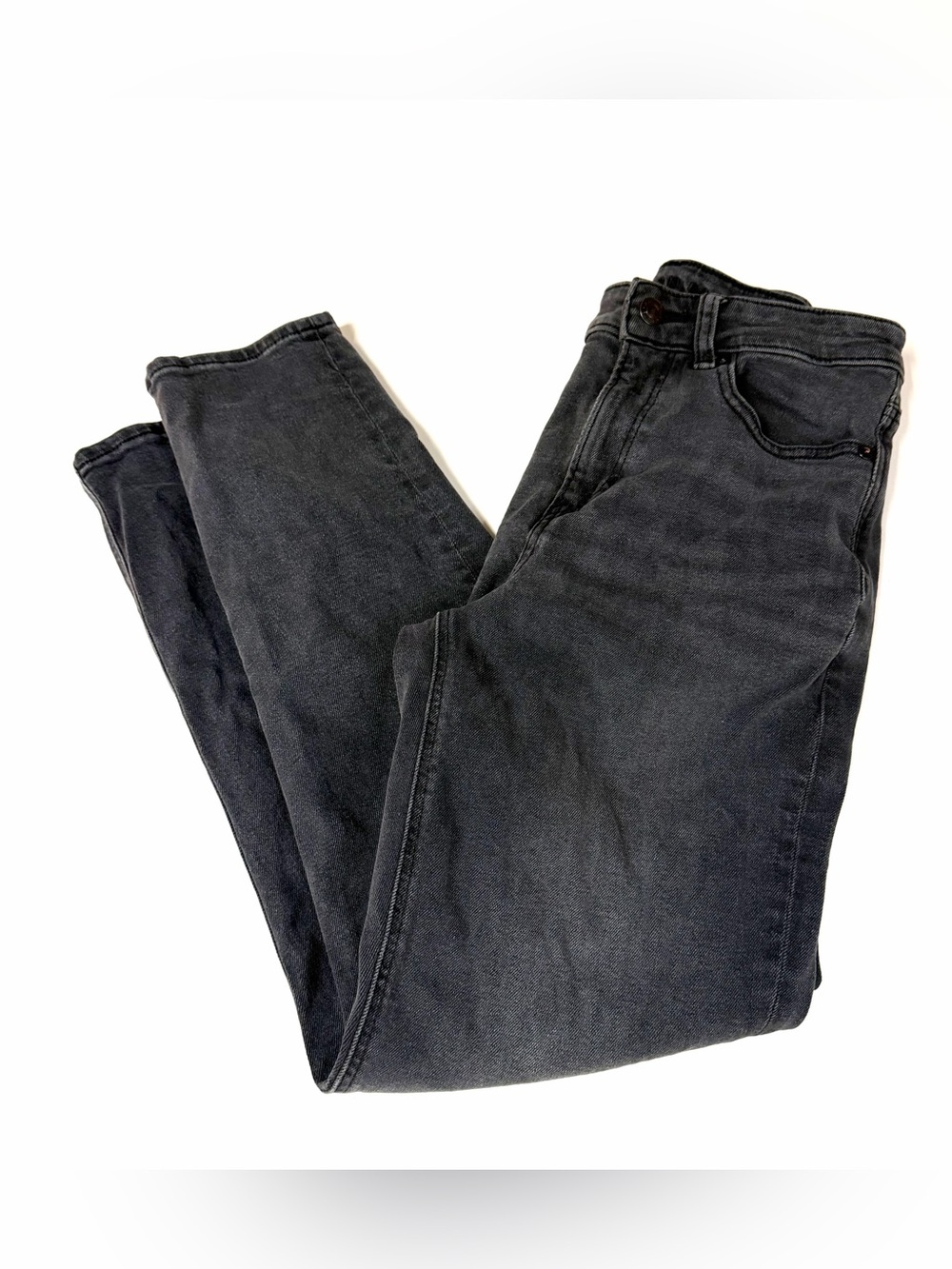 American Eagle Women’s Size 2 Mom Jean Black Denim Stretch #4257